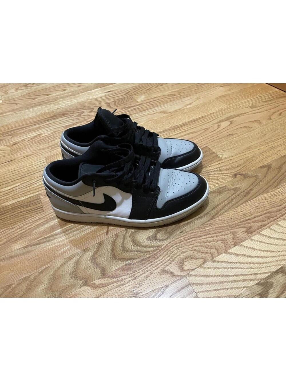 men's Nike sneakers Size 9.5 - Jordan 1 Low Shadow Toe gray black white